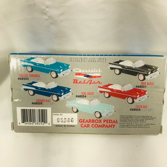 Gearbox 1997 Vintage 1957 Chevy Bel Air Convertible Serial #05366 Pedal Car New - Picture 4 of 10